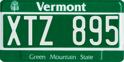 VT license plate XTZ895