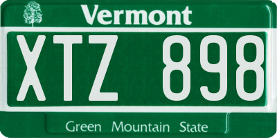 VT license plate XTZ898
