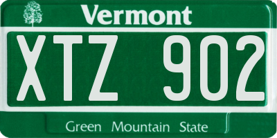 VT license plate XTZ902