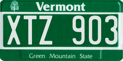 VT license plate XTZ903