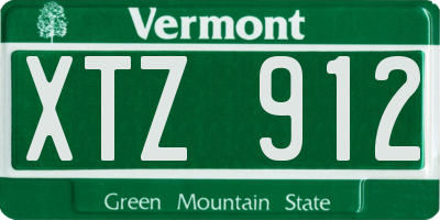 VT license plate XTZ912