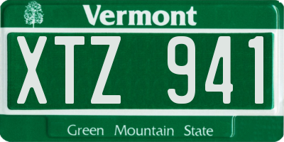 VT license plate XTZ941