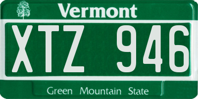 VT license plate XTZ946