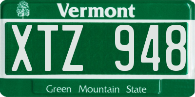 VT license plate XTZ948