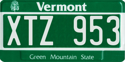 VT license plate XTZ953
