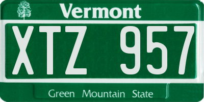 VT license plate XTZ957