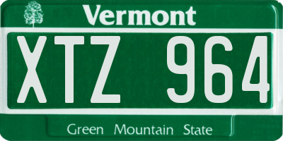 VT license plate XTZ964