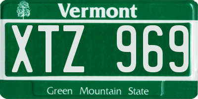VT license plate XTZ969
