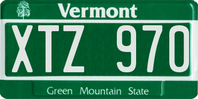 VT license plate XTZ970