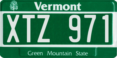 VT license plate XTZ971