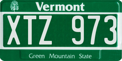 VT license plate XTZ973