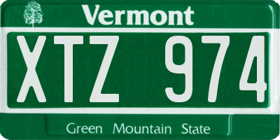 VT license plate XTZ974