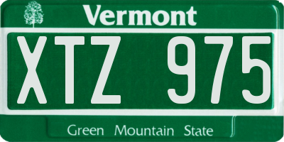 VT license plate XTZ975