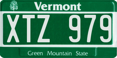 VT license plate XTZ979