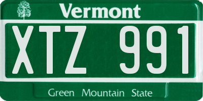 VT license plate XTZ991