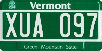 VT license plate XUA097