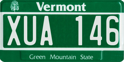 VT license plate XUA146