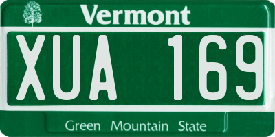 VT license plate XUA169