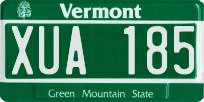 VT license plate XUA185