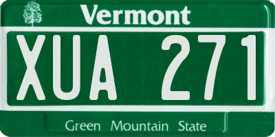 VT license plate XUA271