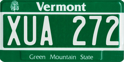VT license plate XUA272
