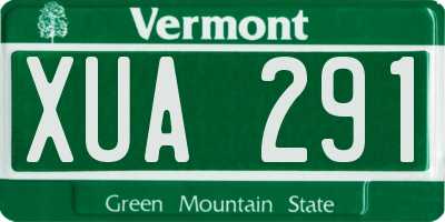 VT license plate XUA291