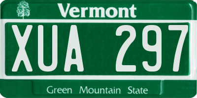 VT license plate XUA297