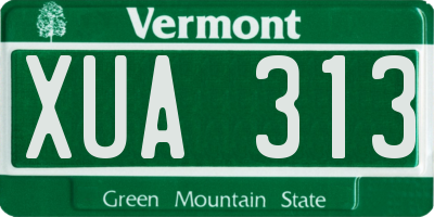 VT license plate XUA313
