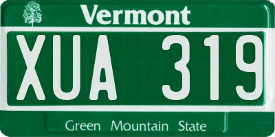 VT license plate XUA319