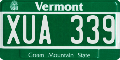 VT license plate XUA339