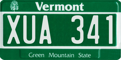 VT license plate XUA341