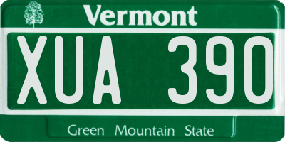 VT license plate XUA390
