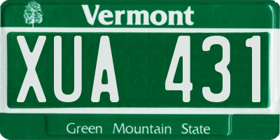 VT license plate XUA431