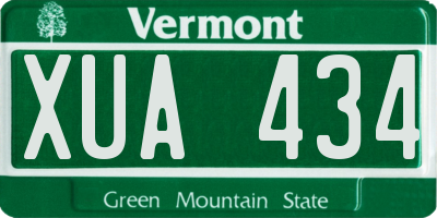 VT license plate XUA434