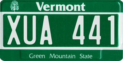 VT license plate XUA441