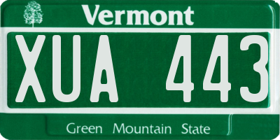 VT license plate XUA443