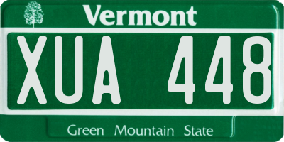 VT license plate XUA448