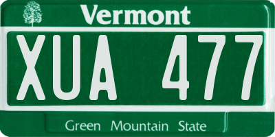 VT license plate XUA477