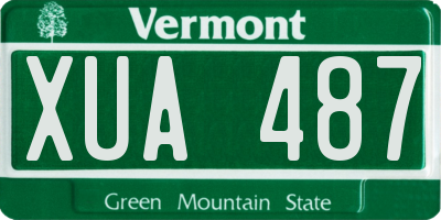 VT license plate XUA487