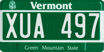 VT license plate XUA497