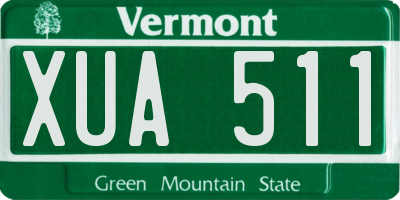 VT license plate XUA511