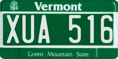 VT license plate XUA516