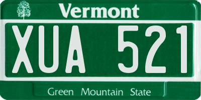 VT license plate XUA521