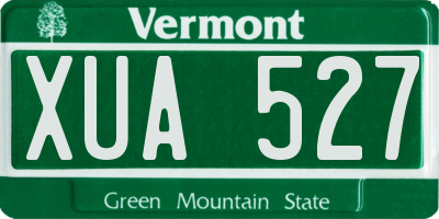 VT license plate XUA527