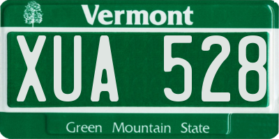 VT license plate XUA528