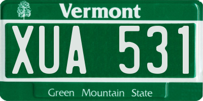 VT license plate XUA531