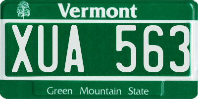 VT license plate XUA563