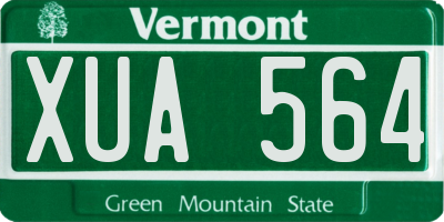 VT license plate XUA564