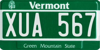 VT license plate XUA567