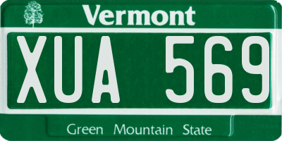 VT license plate XUA569